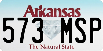 AR license plate 573MSP