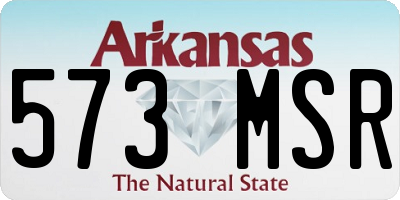 AR license plate 573MSR