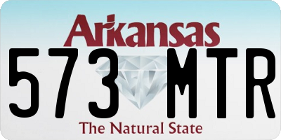 AR license plate 573MTR