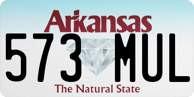 AR license plate 573MUL