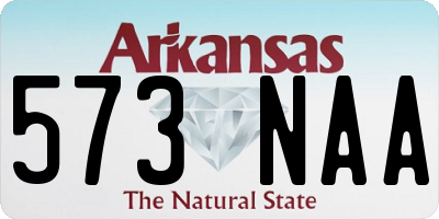 AR license plate 573NAA