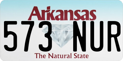 AR license plate 573NUR