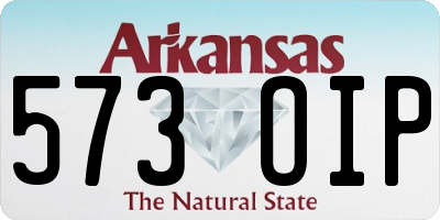 AR license plate 573OIP