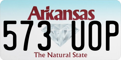 AR license plate 573UOP