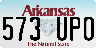 AR license plate 573UPO