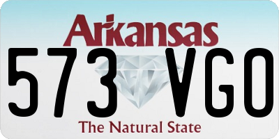 AR license plate 573VGO