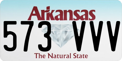 AR license plate 573VVV