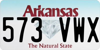 AR license plate 573VWX