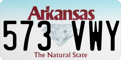 AR license plate 573VWY