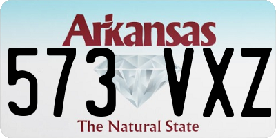AR license plate 573VXZ