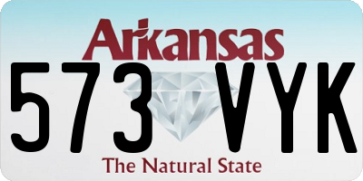 AR license plate 573VYK