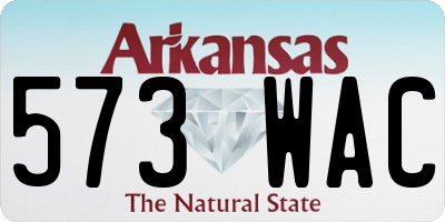 AR license plate 573WAC