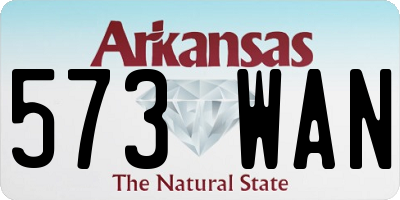 AR license plate 573WAN