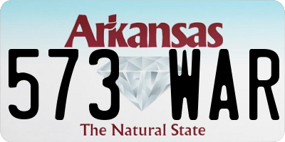 AR license plate 573WAR