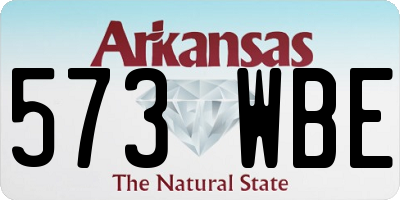 AR license plate 573WBE