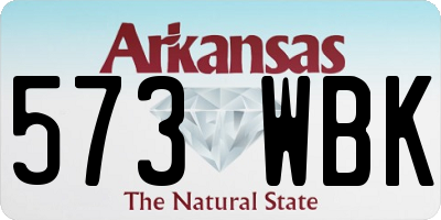 AR license plate 573WBK
