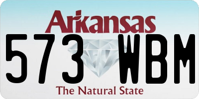 AR license plate 573WBM