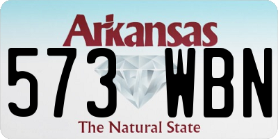 AR license plate 573WBN