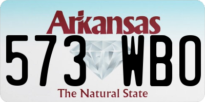 AR license plate 573WBO