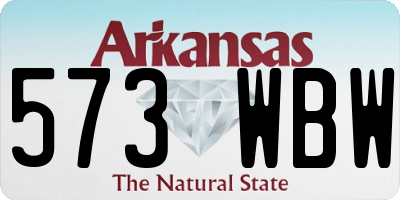 AR license plate 573WBW