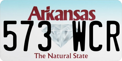 AR license plate 573WCR