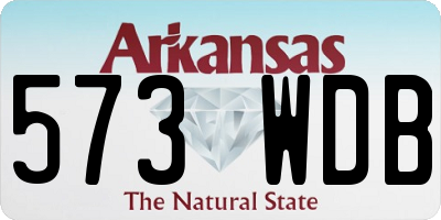 AR license plate 573WDB