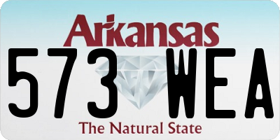 AR license plate 573WEA