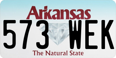 AR license plate 573WEK