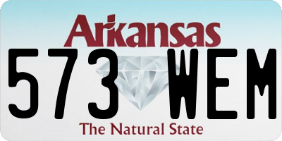 AR license plate 573WEM