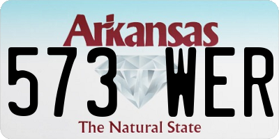 AR license plate 573WER