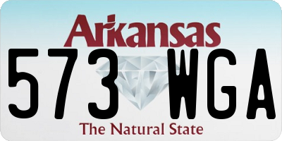 AR license plate 573WGA