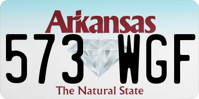 AR license plate 573WGF