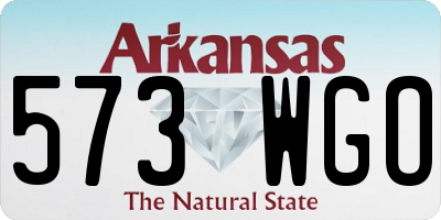 AR license plate 573WGO