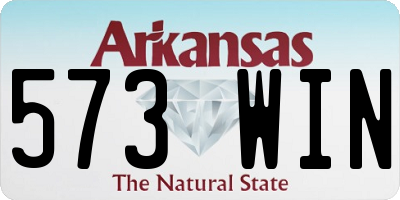 AR license plate 573WIN