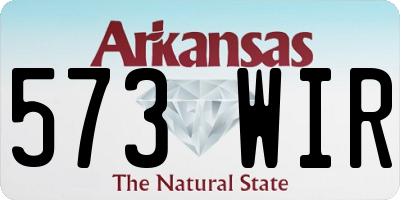 AR license plate 573WIR