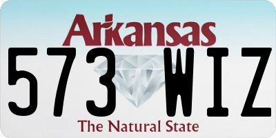 AR license plate 573WIZ