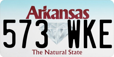 AR license plate 573WKE