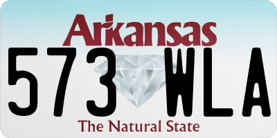 AR license plate 573WLA