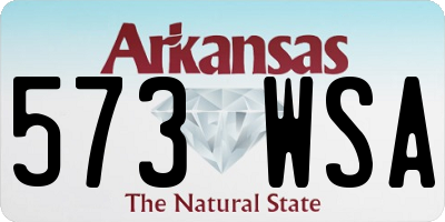 AR license plate 573WSA