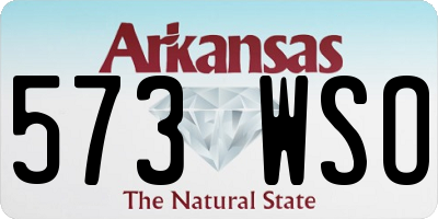 AR license plate 573WSO