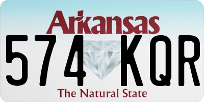 AR license plate 574KQR