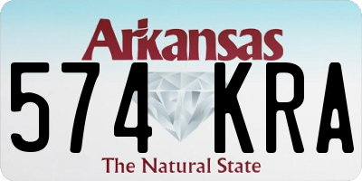 AR license plate 574KRA
