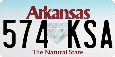 AR license plate 574KSA