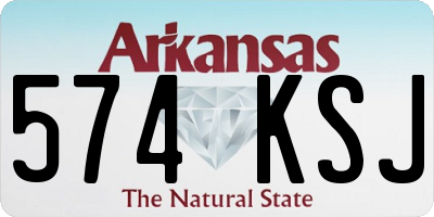 AR license plate 574KSJ