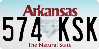 AR license plate 574KSK
