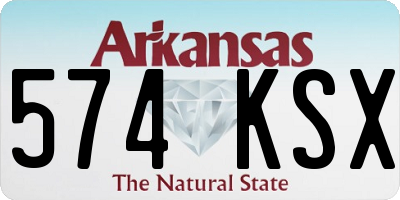 AR license plate 574KSX