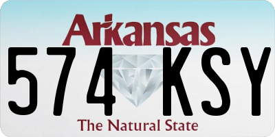 AR license plate 574KSY