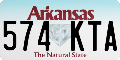 AR license plate 574KTA