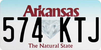 AR license plate 574KTJ