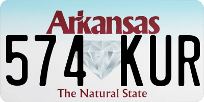 AR license plate 574KUR